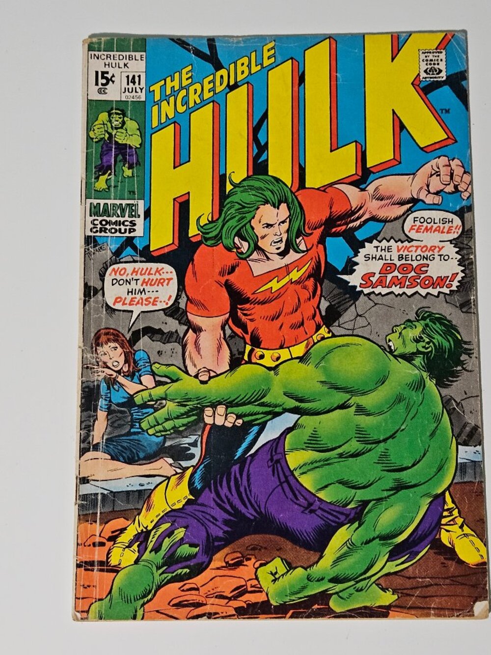Incredible Hulk #141 (Marvel Comics, 1971) 1st Appearance / Origin of Doc Samson